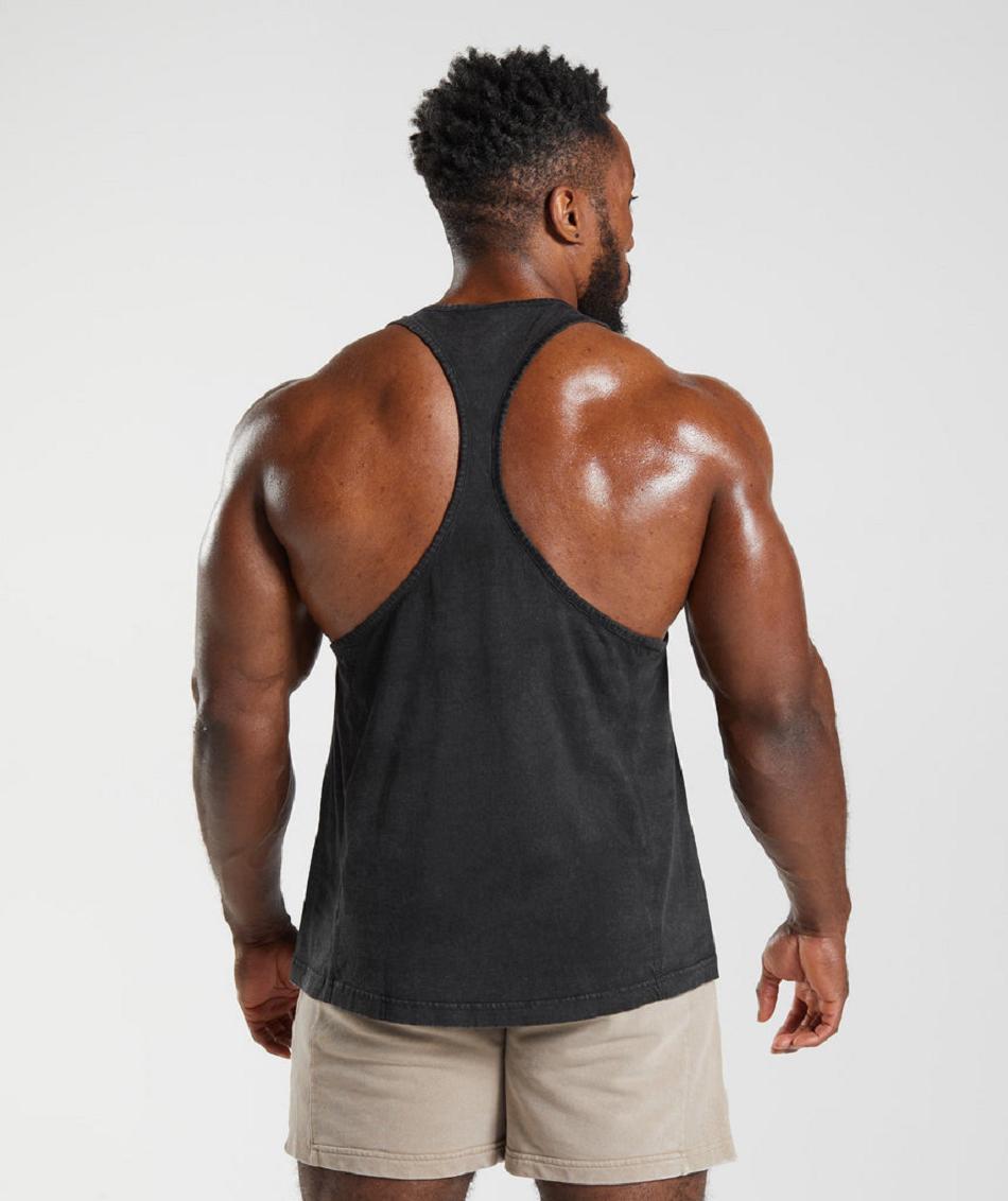 Stringers Gymshark Power Washed Hombre Negras | CO 3550WNB